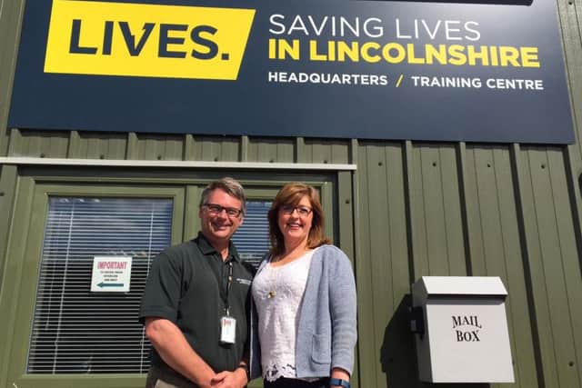 Dr Simon Topham (LIVES Clinical Director) and Nikki Silver (LIVES Chief Executive) reveal the new branding EMN-160509-143235001