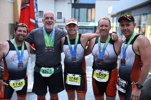 Pictured from left are Rich Vincent, Jamie Gordon, Matt Wain, Michael Irving and Lee St Quinton.