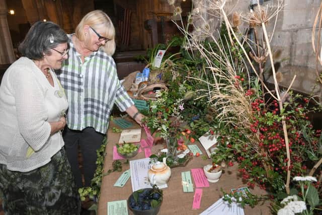 Exhibition of artwork and photographs at Silk Willoughby Church. Carole and Richard Chillcott of Silk Willoughby. EMN-161209-135831001