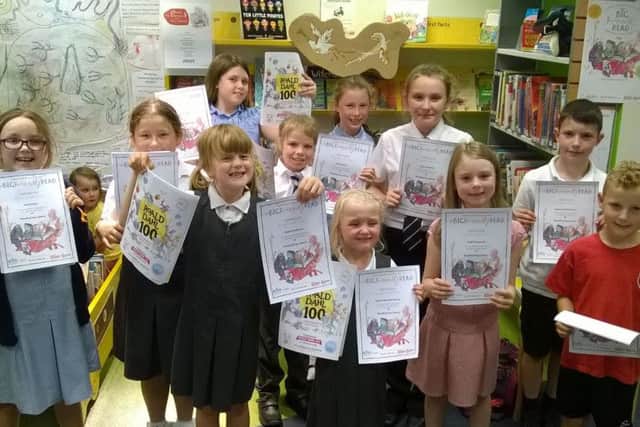 Children with their Summer Reading Challenge certificates at Woodhall Spa Library EMN-160915-162451001