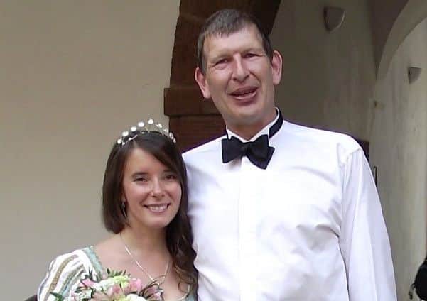 Jeremy Wayne and Ola Viterova on their wedding day EMN-160925-080607001