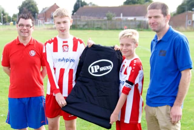 Horncastle Town under-13s have a new sponsor in IP Signs.