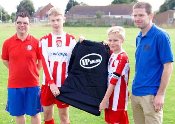 Horncastle Town under-13s have a new sponsor in IP Signs.