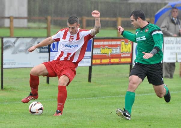 Action from Sleaford Town Reserves' 6-1 defeat to Horncastle Town on Saturday. Photo: Nigel West