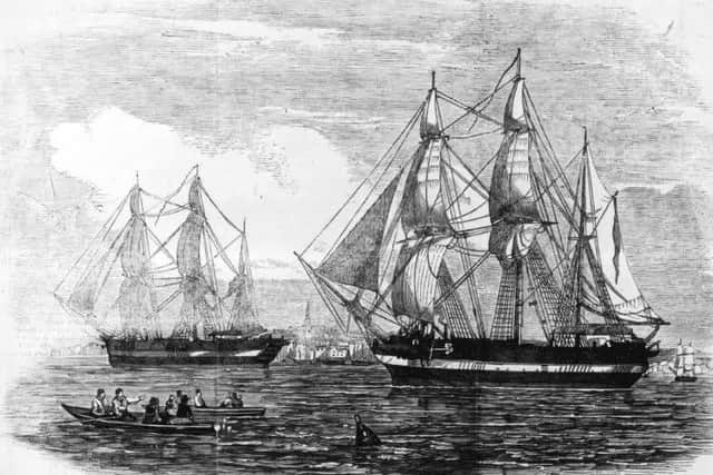 The ships HMS Erebus and HMS Terror used in Sir John Franklin's ill-fated attempt to discover the Northwest passage