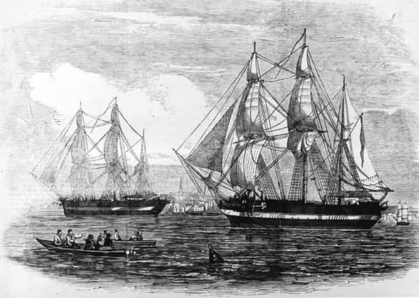 The ships HMS Erebus and HMS Terror used in Sir John Franklin's ill-fated attempt to discover the Northwest passage