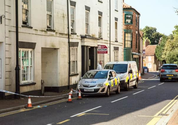 King Street, in Market Rasen, has been cordoned off today (Sunday_)