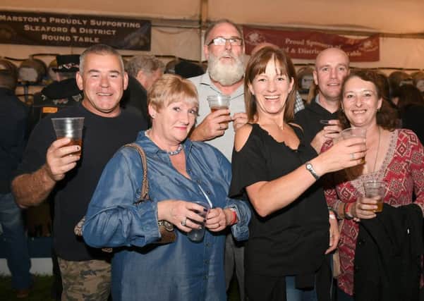 Sleaford and District Round Table Oktoberfest. L-R Paul May, Sue Salah, David Pendrigh, Sue Fortune, Any Wilson, Paula McTernan of Sleaford. EMN-160919-112705001