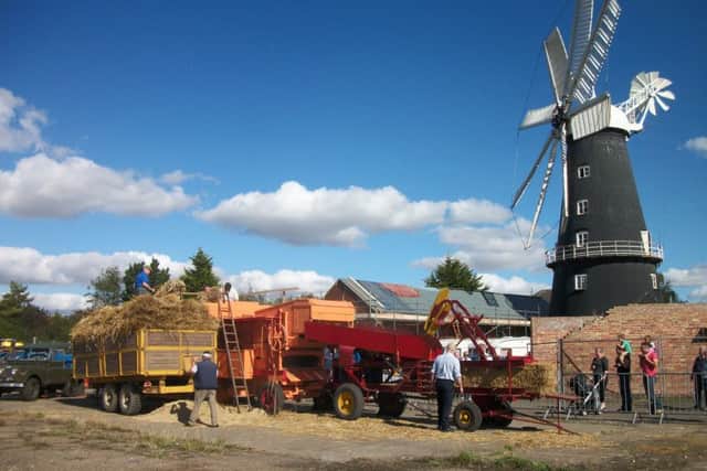 Last year's threshing weekend at Heckington Windmill. EMN-160920-112736001