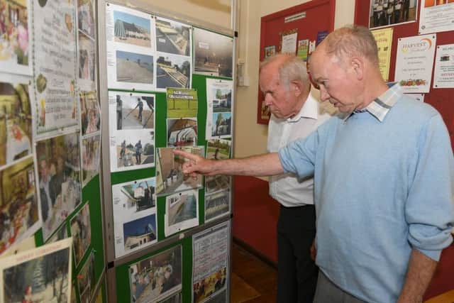Helpringham village hall celebrating diamond anniversary. L-R Michael Hartley - treasuer, Michael Bothamley - ex-chairman. EMN-160919-182758001