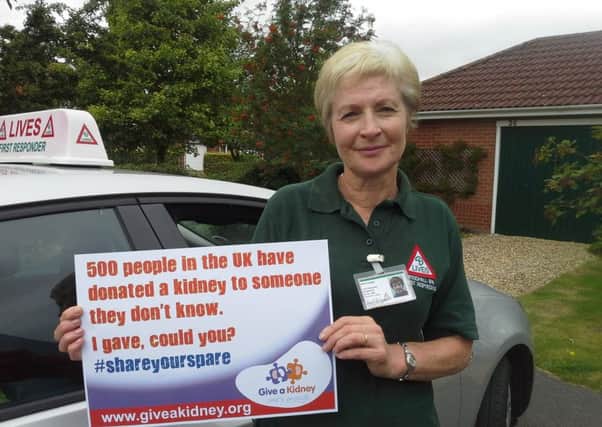 Live kidney donor Alison Keegan from Woodhall Spa EMN-160921-073226001