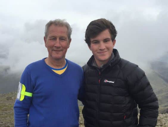 Matt Welsh and father Andrew Welsh after tackling Scafell Pike summit EMN-160921-132001001