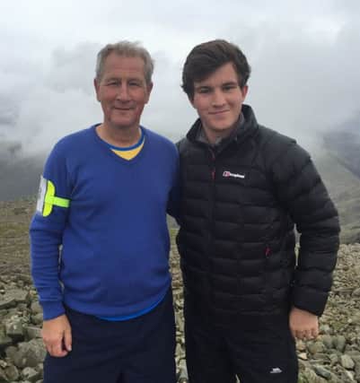 Matt Welsh and father Andrew Welsh after tackling Scafell Pike summit EMN-160921-132001001
