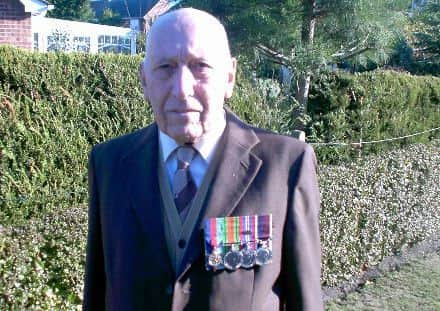 Bill Bullock has celebrated his 100th birthday. Inset: On his wedding day with wife Mary.
