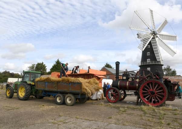 Heckington Windmill steam threshing event. EMN-160926-172217001
