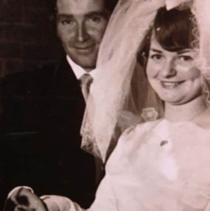Caistor couple Pat and John Lynsky at their wedding in 1966 at St Thomas More Church Caistor. EMN-160928-211025001