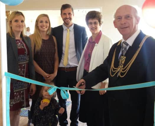 Owner Tracey Bridger, senior manager Lorna Tyler, owner Lenny Tyler, with Mayoress Catharine Woodliffe and Mayor of Boston Stephen Woodliffe opening the new nursery EMN-160710-162939001