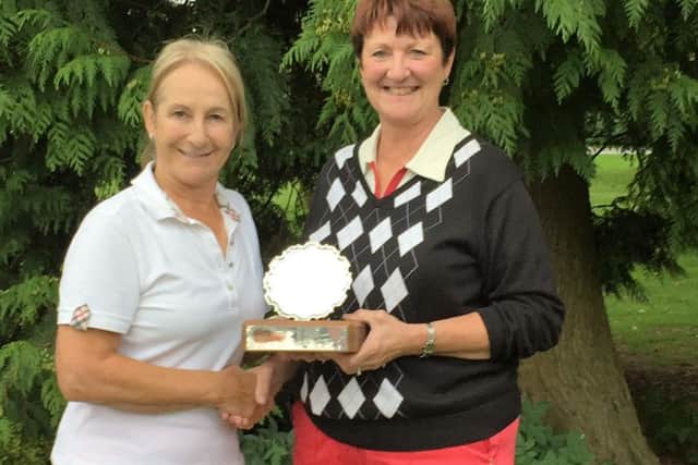 Anne Dickinson Salver winner Sue Sykes (left) with ladies' vice-captain Andrea Smaggasgale EMN-160310-105038002
