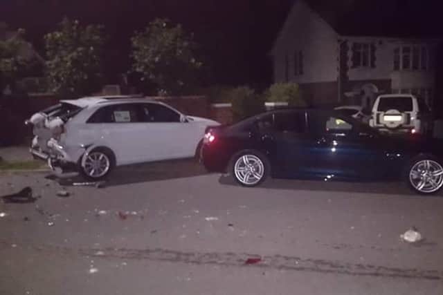 The damage left behind following the collision in Victoria Road. kX3EgkS9Hl6zKx7-9618