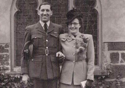 Bill Bullock has celebrated his 100th birthday. Inset: On his wedding day with wife Mary.