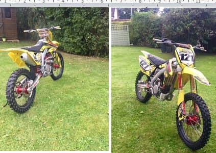 The stolen motocross bike.