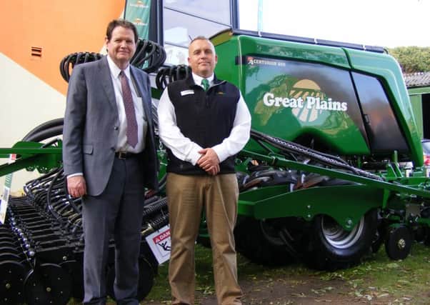 James McNair, managing director, and Mark Dolby, sales manager of Great Plains farm machinery manufacturer of Sleaford at the Made in Sleaford event. EMN-160310-181652001