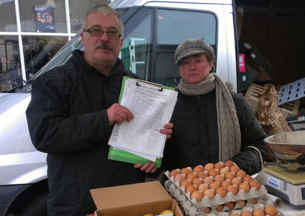 Bryan Spittlehouse and Jennie North of Norths Fruit and Veg who launched a petition after being given an eviction notice.
