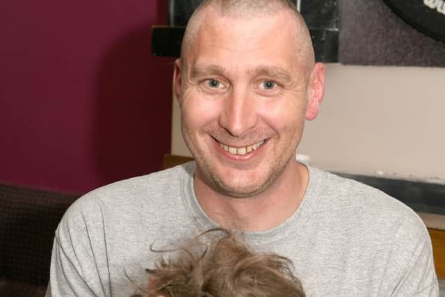James Clifton doing Macmillan Brave the Shave in memory of his sister who died four years ago. EMN-160926-171944001