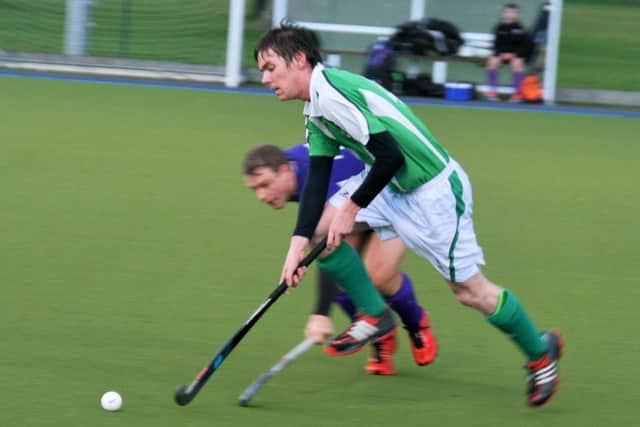 Nick Sharp was prominent for Brigg against Lindum EMN-161010-152000002