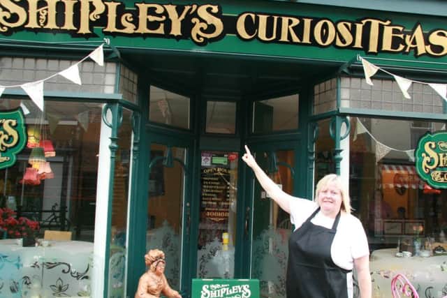 Amanda Gould outside her new Brigg tea shop EMN-160710-083158001