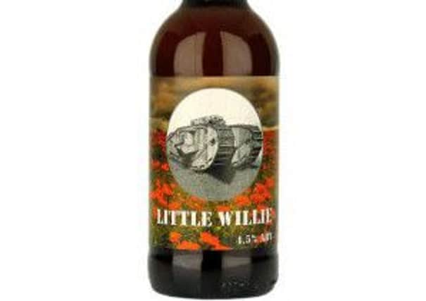 Collectable labels such as Little Willie commemorative ale from Heckington's 8 Sail brewery will be up for auction for charity. EMN-160710-123743001