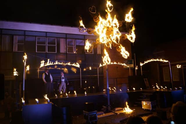 Part of the fire finale at Market Rasen EMN-161013-173908001