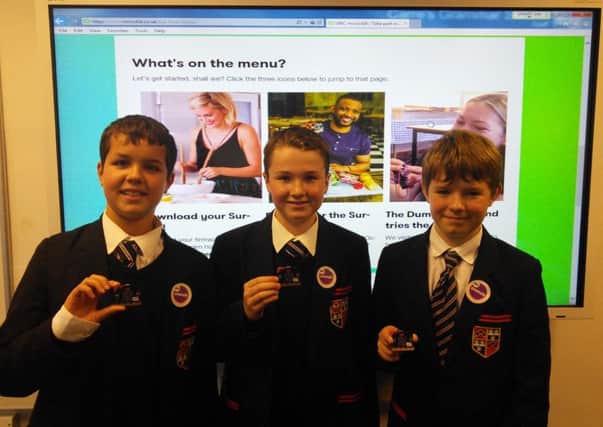 Students pictured are, from left - Joseph Bennett, Sam Thompson-Dowse and Jack Slesser. EMN-161017-161157001