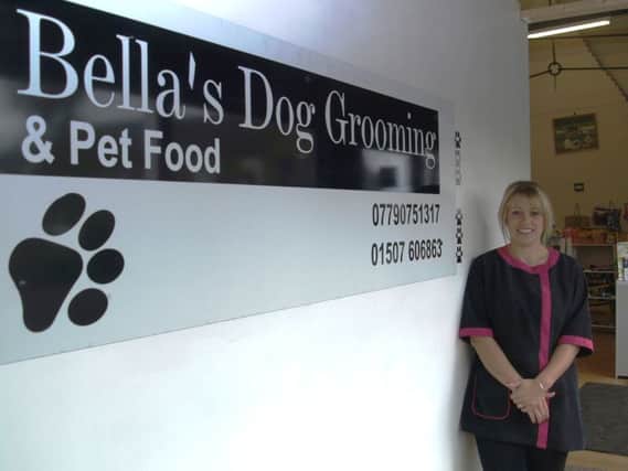 Becky Bates, owner of Bella's Dog Grooming and Pet Food in Louth.