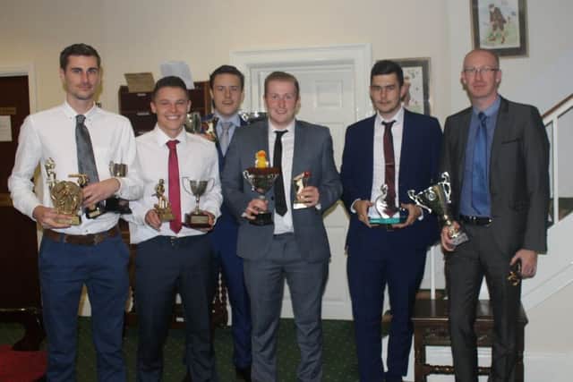 Caistor CC award winners, from left - Harry Boulton, Luke Francis, Kieran Brooker, Rory Ronaldson, Sam Welton, Sean Woolley EMN-161013-101712002
