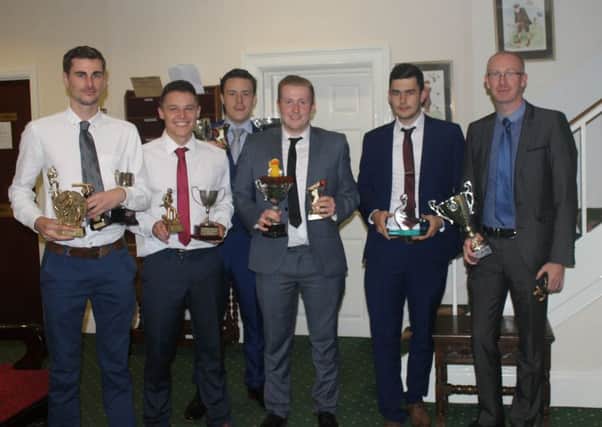 Caistor CC award winners, from left - Harry Boulton, Luke Francis, Kieran Brooker, Rory Ronaldson, Sam Welton, Sean Woolley EMN-161013-101712002