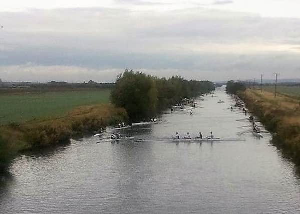 Rowers on the Ancholme, near Castlethorpe Bridge in this years race EMN-161017-161805002