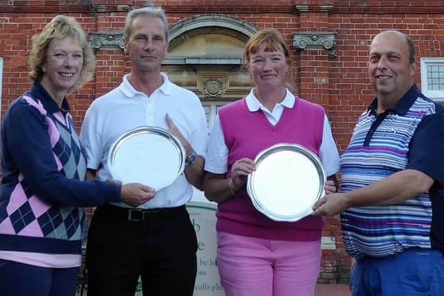 Kenwick Salver presentation, from left - Rose Stevenson, Sam Atkin, Helen Sherratt and Robert Wilson EMN-161014-091124002