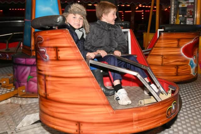 Billinghay Feast. L-R Ethan Hobbs 4 and Aden McLaren 7 of Billinghay. EMN-161017-110853001
