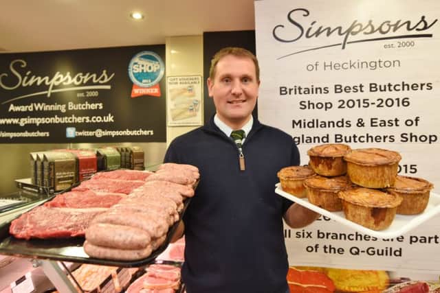Gary Simpson at the award winning butchers Simpsons at Stamford Garden Centre. EMN-161021-180809009