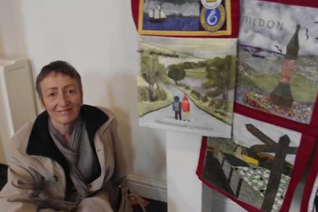 Karen Love with her winning quilt design EMN-161019-160442001