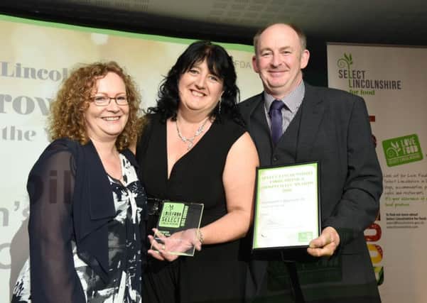 Business development manager at Selecet Lincolnshire Gillian Richardson (left), with Ronnie and Andrew Ownsworth. Picture supplied by Lincolnshire Chamber of Commerce courtesy of Lincolnshire Echo.
