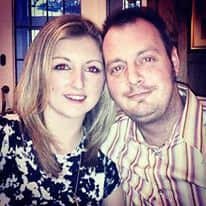 Alice Hadley with her partner, Andrew.