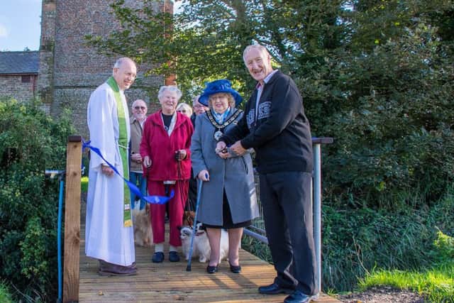A new footbridge in Trusthorpe has just recently been opened.