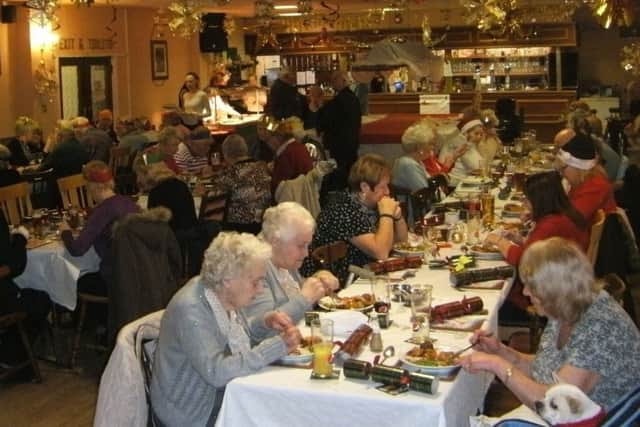 Last year's Christmas dinner for the elderly at The Grange in Chapel St Leonards. ANL-161027-144656001