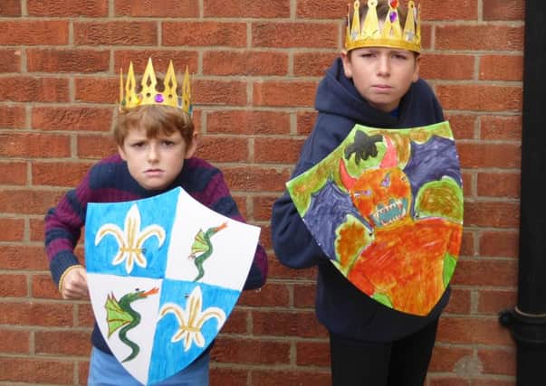 Youngsters dressing up at Sleaford Museum during half term activities on a King John theme. EMN-161031-143940001