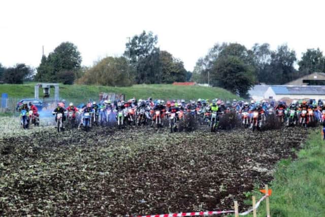 The start of a race at Tatterhall Farm Park.