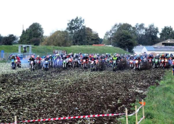 The start of a race at Tatterhall Farm Park.