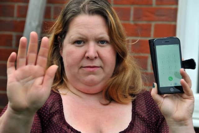 Alice Husband, mum of Seth Dixon (7) who died after being hit by a car, with her Facebook campaign to stop drivers using mobile phones. ANL-160920-194626009
