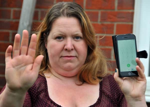 Alice Husband, mum of Seth Dixon (7) who died after being hit by a car, with her Facebook campaign to stop drivers using mobile phones. ANL-160920-194626009